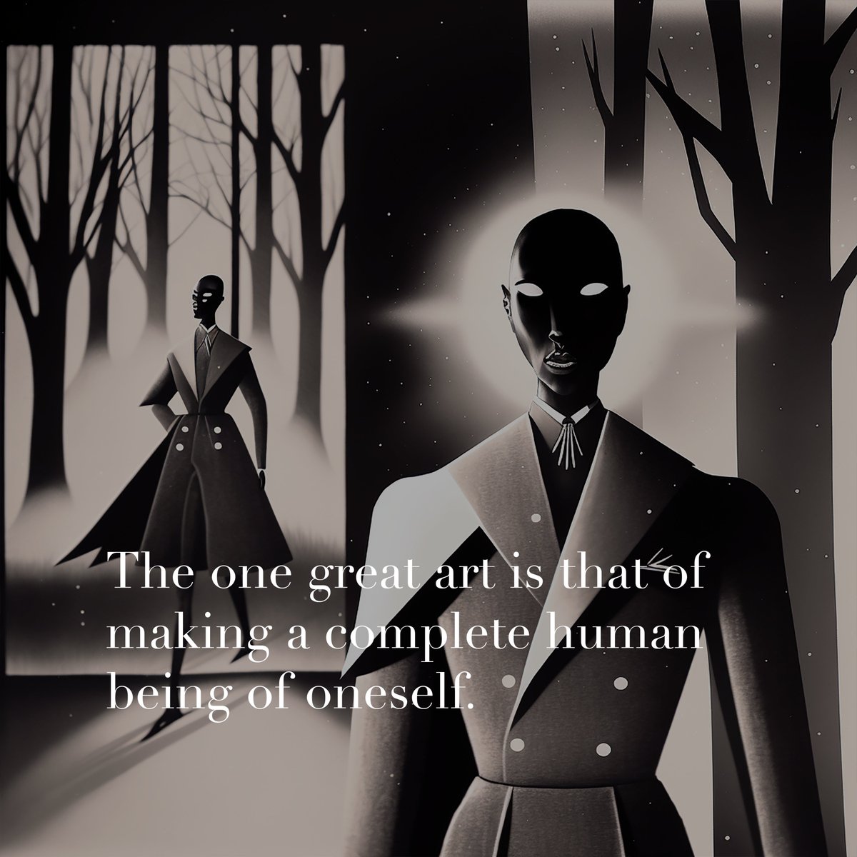 featurezoo's tweet photo. “Self Help Auguries for the Shadow Self”
sentiments courtesy of yer boy, Gurdjieff
#Selfhelp #Auguries #Gurdjieff #ShadowSelf
#Midjourney #GenerativeAI #Deterritorialization
#civilizationanditsdiscontents https://t.co/83BLn5rNy7
