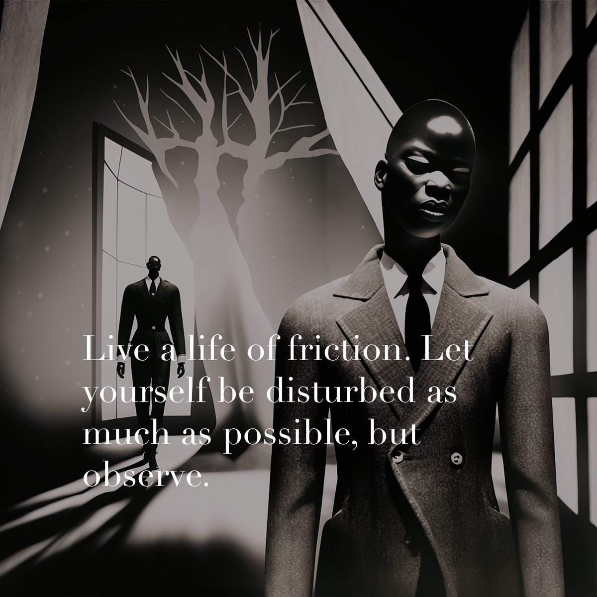 featurezoo's tweet photo. “Self Help Auguries for the Shadow Self”
sentiments courtesy of yer boy, Gurdjieff
#Selfhelp #Auguries #Gurdjieff #ShadowSelf
#Midjourney #GenerativeAI #Deterritorialization
#civilizationanditsdiscontents https://t.co/83BLn5rNy7