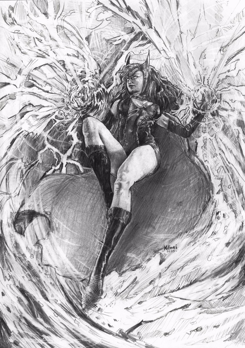 komicomms's tweet photo. The Scarlet Witch, Wanda Maximoff.
2023.
#art #marvel #marvelfanart #artmoots #marvelcomic #ComicArt https://t.co/4DBGUmxRHL