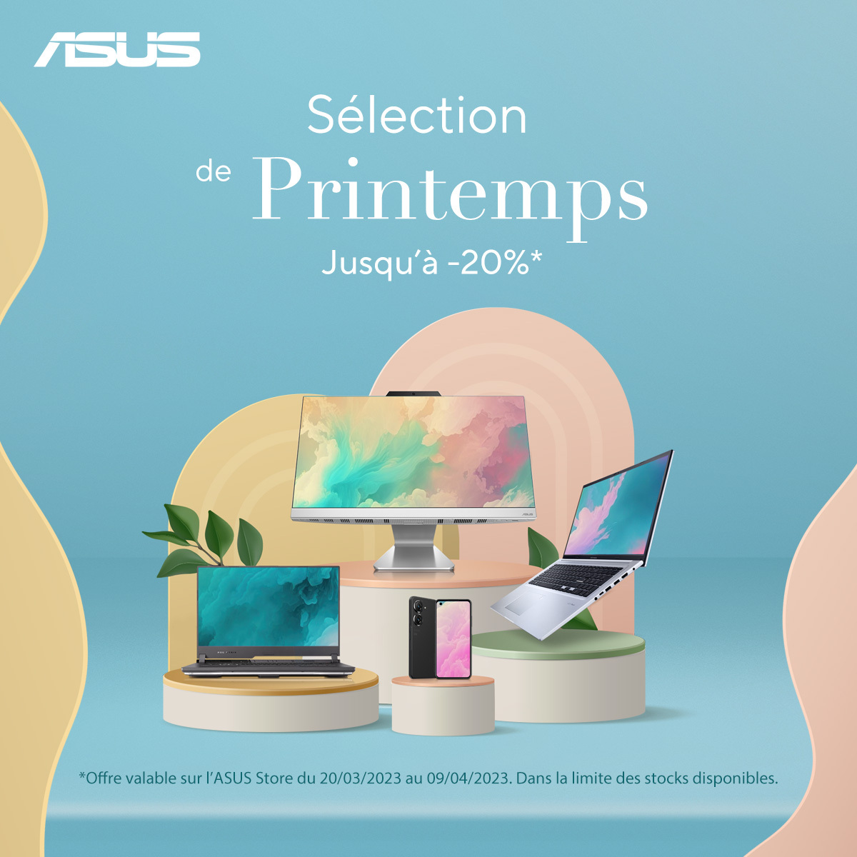 AsusFrance's tweet photo. Les beaux jours sont enfin de retour ! Venez découvrir nos bons plans avec notre sélection printemps concoctée tout spécialement pour vous ☀️
Jusqu’à -20% sur vos produits préférés 😍
En savoir plus 👇🏼
https://t.co/wYfkBAMcg9 https://t.co/ki3e9wEiTD