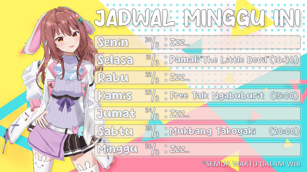 MaiAKAVirtual's tweet photo. Skejul yang tadi ada kesalahan gaiis! ini yang baruu

🍡#MaiDaily ー General
🎏#MaiLiveStream ー Livestream
🎨#ShowMaiArt ー Fanart
🐰#MaiNichi ー Fan name
🤡#MaiFun ー Memes
📽️#MaiMoments ー Clips

https://t.co/g5d9aIkJBb https://t.co/Y4HM2O2iqD