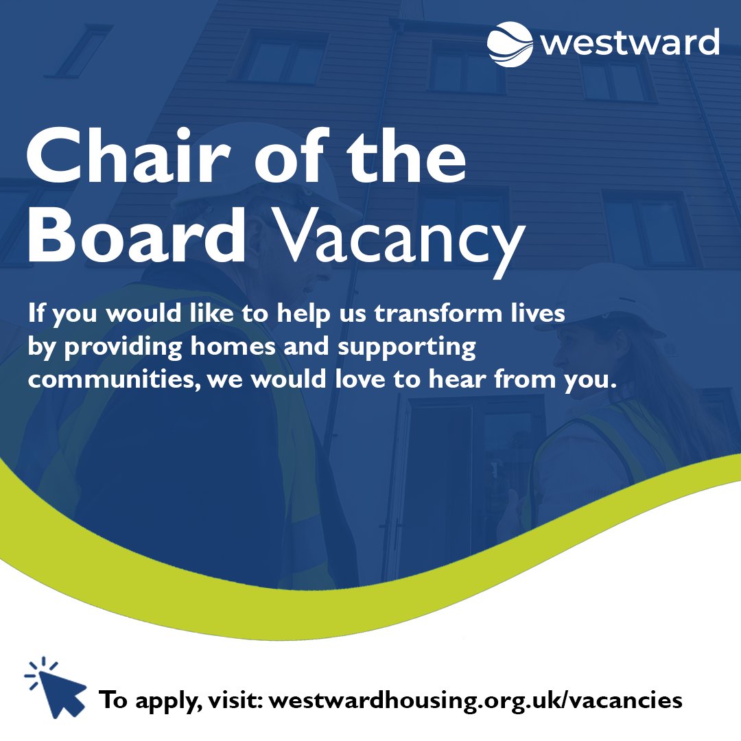WestwardComms's tweet photo. We are seeking someone who is committed to social housing and the provision of safe, well-maintained, quality homes for those who need them most, to become the #chair of our board. 

If you are interested and want to find out more, please click here: https://t.co/OBg7mbvAYg https://t.co/NnRyq3okOG