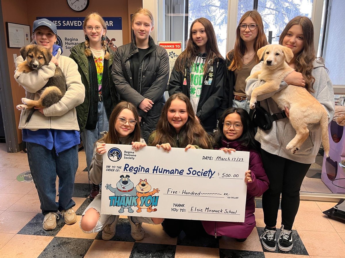 The SRC raised $500 for the Humane Society! Well done, Eagles!! 🦅