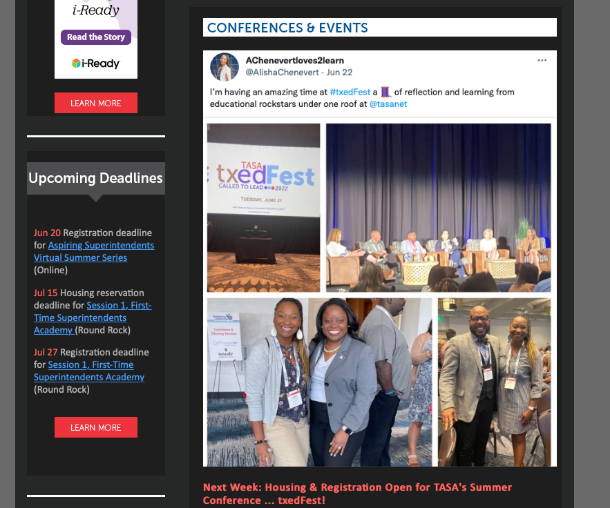 Come back from #SpringBreak to find an email highlighting a tweet from @DuncanvilleISD 's own @AlishaChenevert - very nice! #NeverStopLearning #txedfest #DvilleALLin