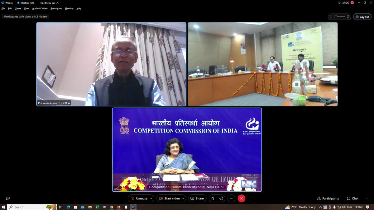 CCI_India's tweet photo. During the Inaugural Session, DG & CEO, @IICAOfficial - Shri Praveen Kumar delivered opening remarks and a Special address was delivered by Hon'ble Acting Chairperson, CCI - Dr. Sangeeta Verma as Chief Guest.
#CCICapacityBuilding https://t.co/OmZHuM4VUx