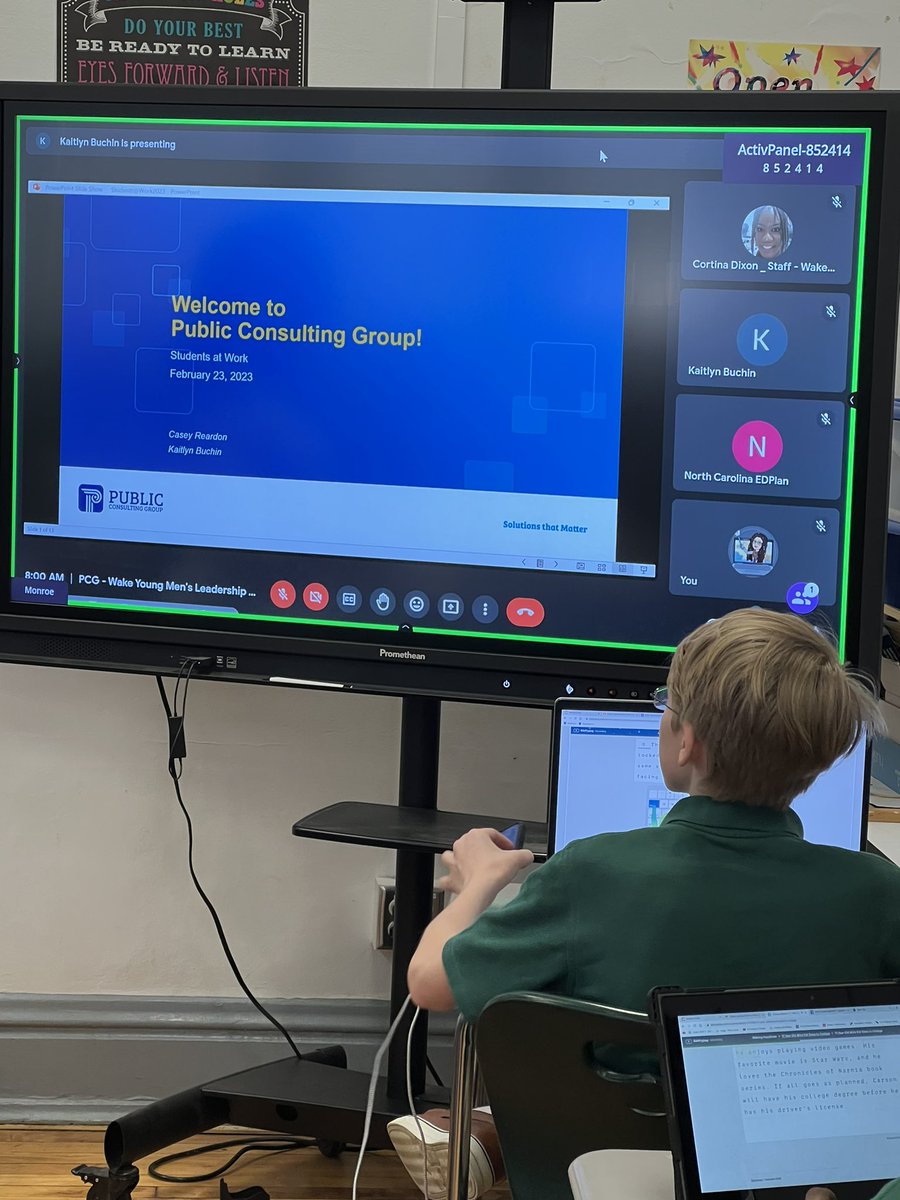 CortinaConnor's tweet photo. Thank you PCG of Raleigh for @WakeBoysLead  Students@Work event. This virtual meeting allowed them to see employees from across the country and learn about their careers. https://t.co/KGIbqXzPPv