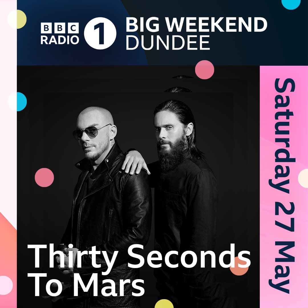 30SECONDSTOMARS's tweet photo. See u there 🕺🏻🕺🏻 @BBCR1 #BigWeekend 

Tix - https://t.co/cEV7czNBUS https://t.co/shTgyjuYiX