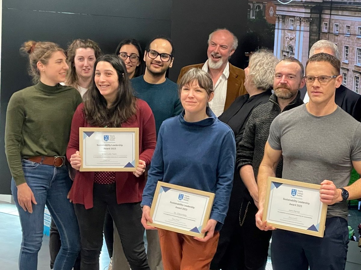 Institute of Neuroscience, Trinity College (TCIN) (@tcineuroscience) on Twitter photo Congrats to our awardees for Sustainability Leadership <a href="/TCINeuroscience/">Institute of Neuroscience, Trinity College (TCIN)</a> and <a href="/tcddublin/">Trinity College Dublin</a> colleagues- Prof Clare Kelly for her sustainability research @IMMAlab and TCIN Green labs led by Camilla Roselli & the team- <a href="/SarahMcComish/">Sarah McComish</a> , Pauline, Oisin, Tallulah, Hugh & Janeen. Congrats to our awardees for Sustainability Leadership <a href="/TCINeuroscience/">Institute of Neuroscience, Trinity College (TCIN)</a> and <a href="/tcddublin/">Trinity College Dublin</a> colleagues- Prof Clare Kelly for her sustainability research @IMMAlab and TCIN Green labs led by Camilla Roselli & the team- <a href="/SarahMcComish/">Sarah McComish</a> , Pauline, Oisin, Tallulah, Hugh & Janeen.