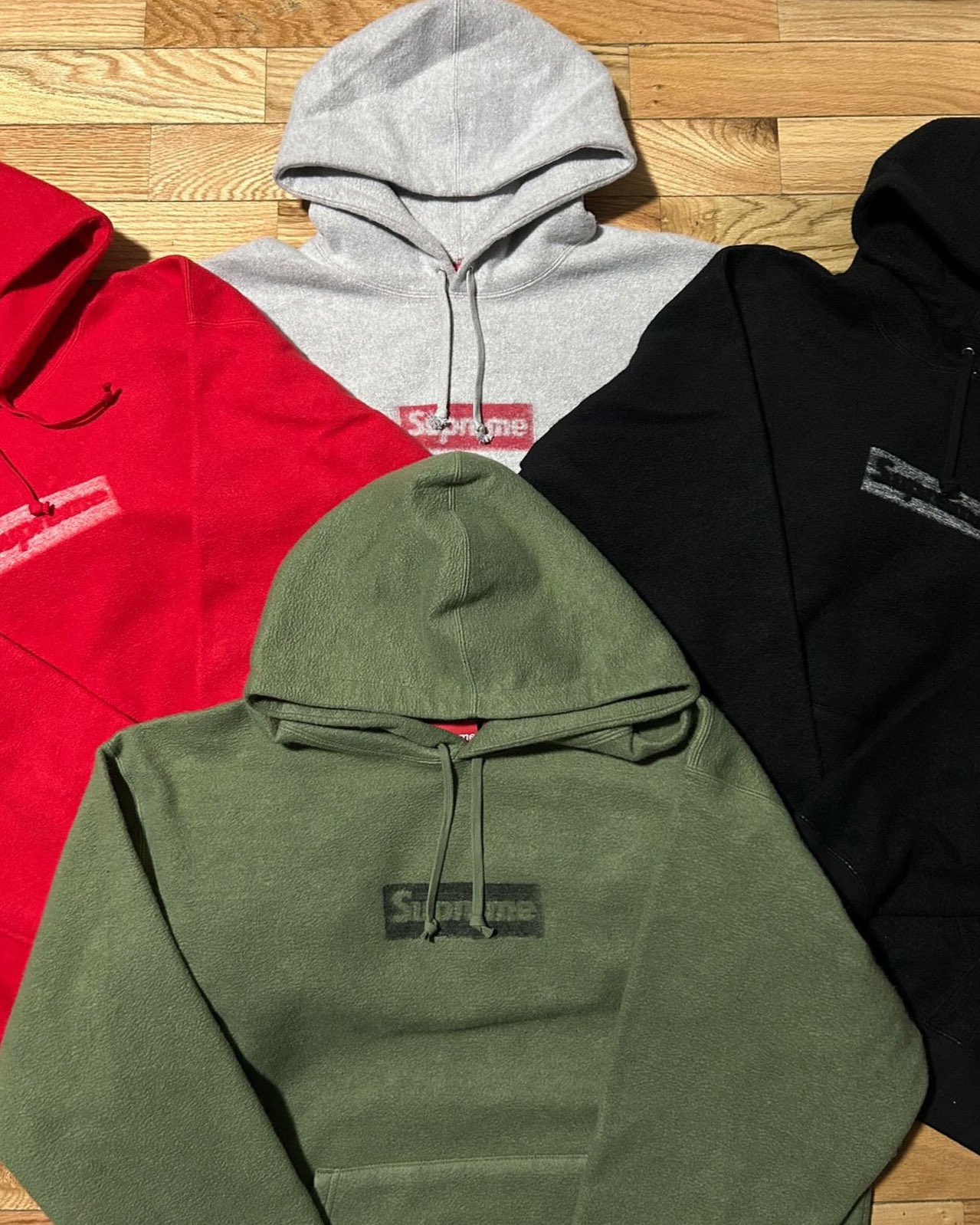 Supreme Inside Out Box Logo Hooded Sweatshirt Light Olive