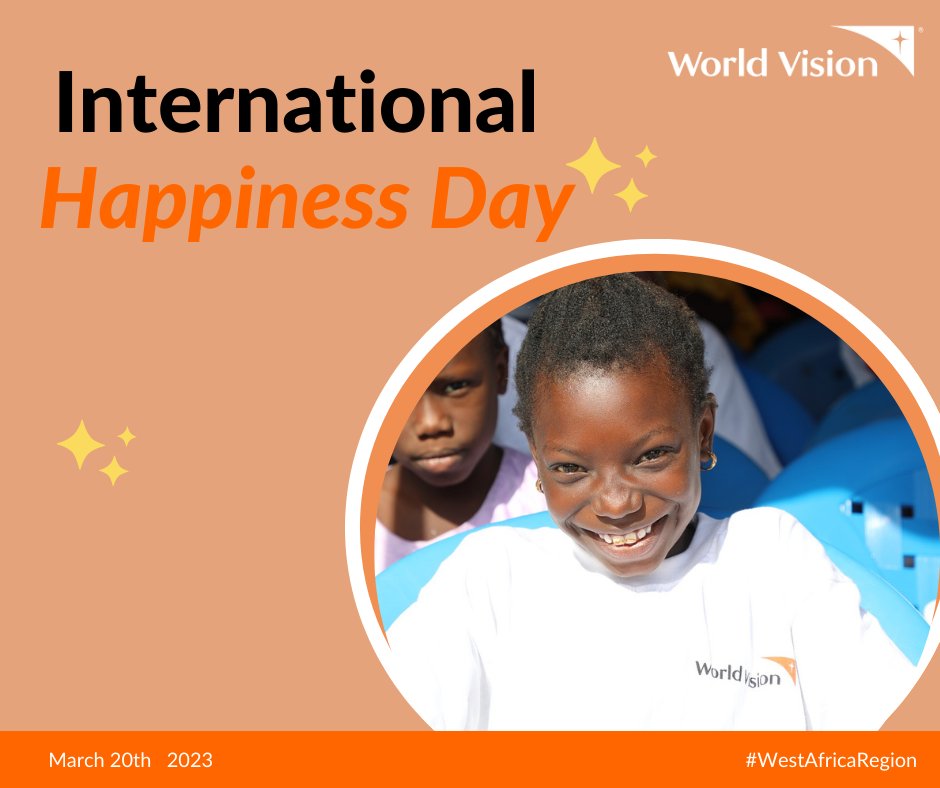 WorldVisionWARO's tweet photo. Changing the lives of millions of children
Bringing joy and Happiness into their daily life
At @WorldVision, we are committed to creating a happy, healthy, and peaceful world for all children and their families.
#WorldVision #HapinessDay https://t.co/A5UhwMffls