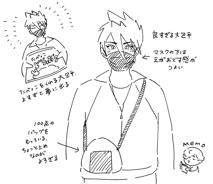 きのうのイベントで見た良すぎる大包平(レイヤーさん)をスケッチしました✍️ 