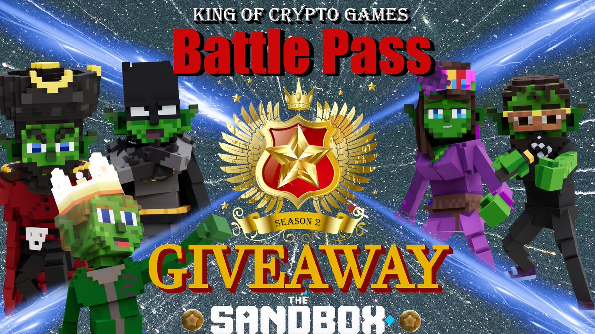 KiNG_0f_Crypto's tweet photo. 🔥 #SandFam Giveaway 🔥

To celebrate Sakaar Battle Pass Launch Day!
👉https://t.co/F3qGzI3RDv

🎁 Prizes:
🔸 1x Goblin M Sand Man Mask @TheSandboxGame Equipable Asset

To enter
1️⃣Follow @KOCGAMESCO
2️⃣Like &amp; RT
3️⃣Tag 3 frens

⏳3 Days! 
#NFTGiveaway #Thesandbox #Play2earn https://t.co/SpRaNm7GoQ