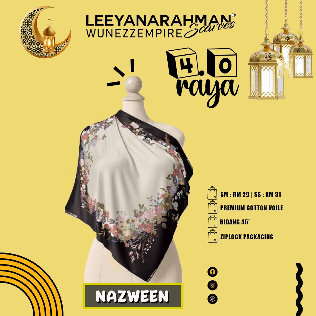 __yemma's tweet photo. 🌸Nazween
🌸RM 29
🌸Material Cotton Voile
🌸Leeyanarahmanscarves (cahaya cinta ramadhan)

Klik link in bio for purchase 😄 https://t.co/dNAuOqdRrk