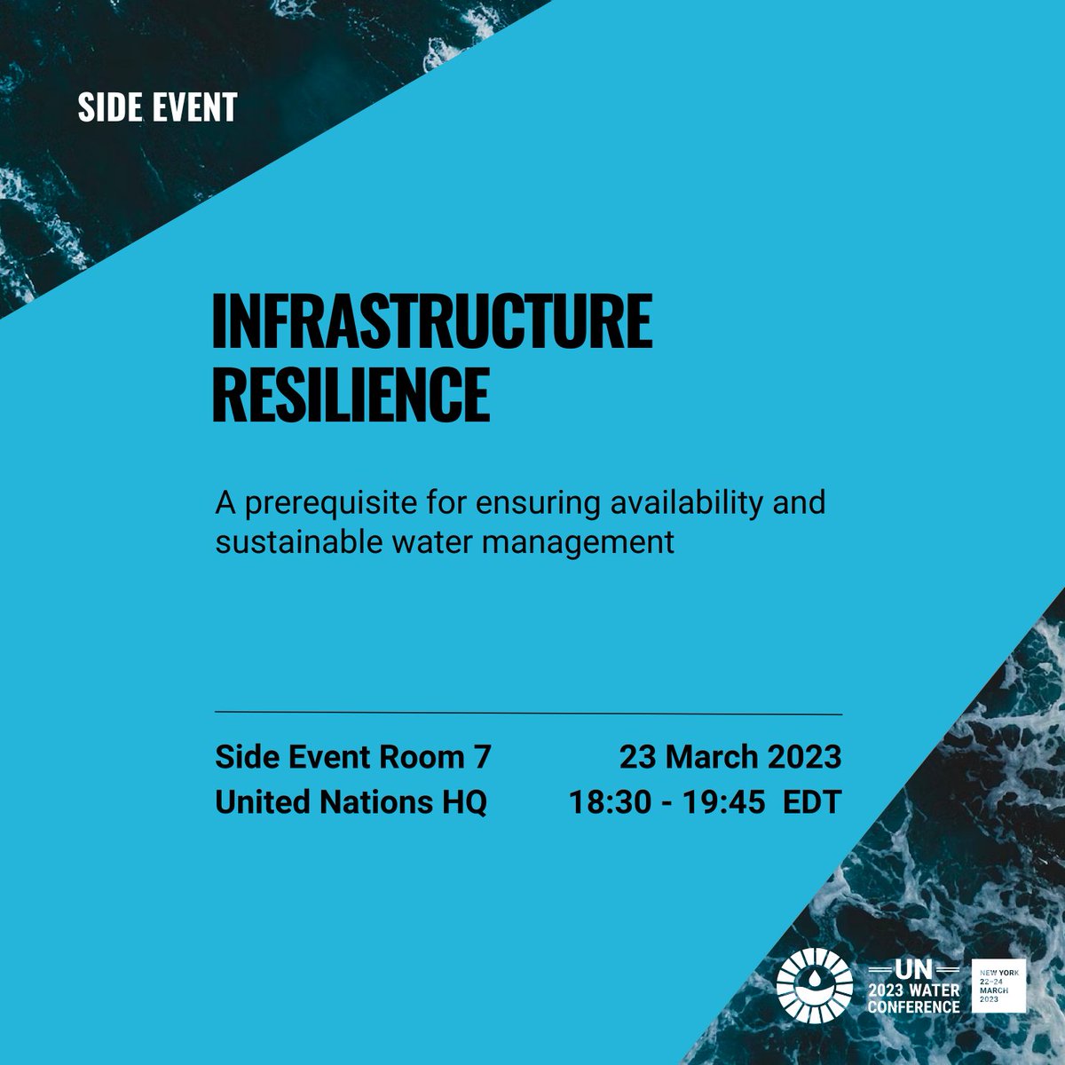 Coalition for Disaster Resilient Infrastructure (@cdri_world) on Twitter photo Join us for the #WaterAction side event ‘Infrastructure Resilience – A Prerequisite for ensuring availability and sustainable water management’ where our DG <a href="/AmitProthi/">Amit Prothi</a> will be launching CDRI Water Resilience Programme. #resilientinfra
More details here: undrr.org/event/infrastr… Join us for the #WaterAction side event ‘Infrastructure Resilience – A Prerequisite for ensuring availability and sustainable water management’ where our DG <a href="/AmitProthi/">Amit Prothi</a> will be launching CDRI Water Resilience Programme. #resilientinfra
More details here: undrr.org/event/infrastr…