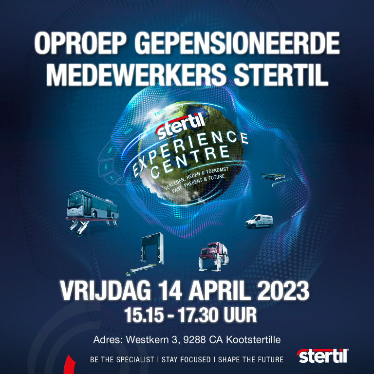 Gepensioneerde medewerkers Stertil opgelet! Wij nodigen jullie uit voor de opening van het Experience Centre, de Training Academy en nieuwe kantoren van Stertil. Meld u aan (dit kan t/m 7 april) via stertil.com/nl/officieleop… of telefonisch (tijdens kantooruren): 0512 33 45 69.