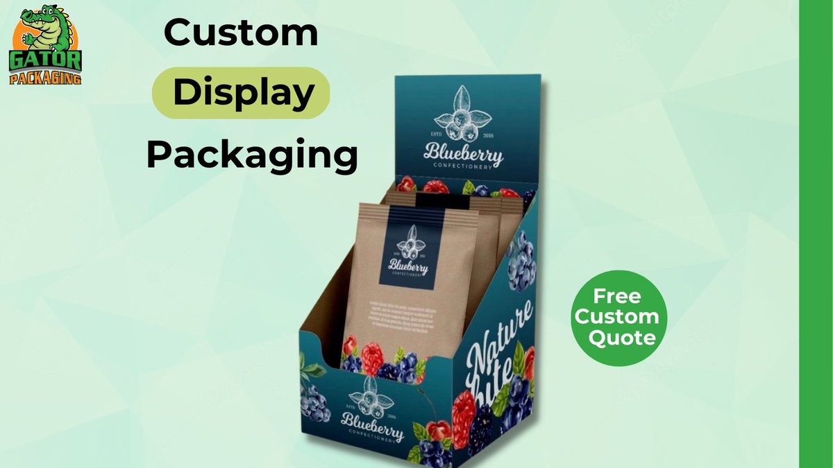 GatorPackaging's tweet image. Maximize your product's impact and showcase it in style with our expertly crafted custom display boxes 

𝐎𝐫𝐝𝐞𝐫 𝐍𝐨𝐰: bit.ly/3n0locB

#gatorpackaging #custompackaging #customdisplayboxes #displayboxes #ecofriendlyboxes #custompackagingboxes #packaging