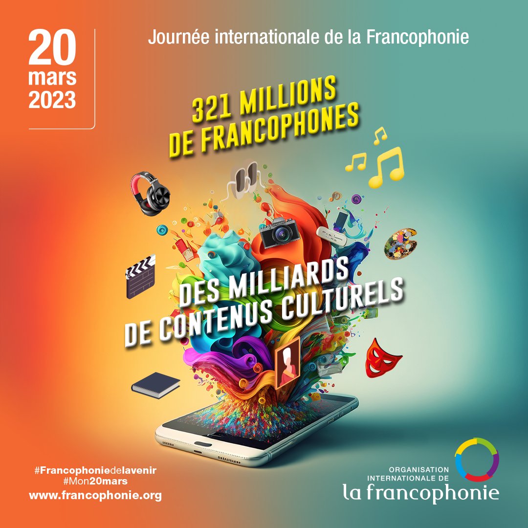 Aujourd’hui, nous célébrons le 53e anniversaire de l'Organisation internationale de la #Francophonie (ΟΙF).

Nous célébrons la langue française,  la création culturelle francophone, sa diversité et toutes nos valeurs communes!

#Francophoniedelavenir
#Mon20mars