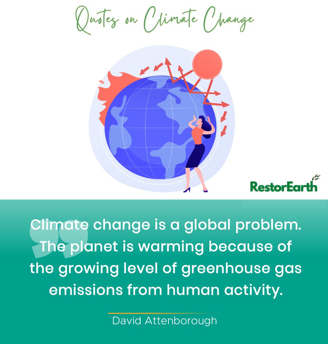 If we humans are to blame for climate change, then we are equally responsible for finding solutions.

Be a part of the solution. Commit to climate action today!

#RestorEarth
#ClimateAction #ClimateChangeQuotes