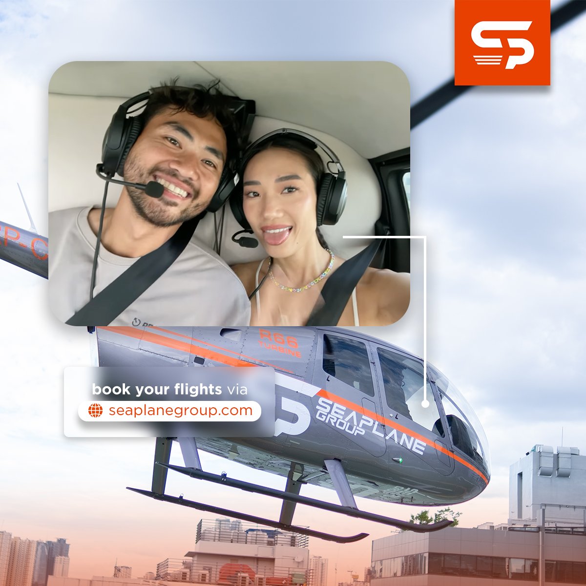 SeaplaneGroup's tweet photo. Experience incredible adventure soaring through the BGC skies. With our top-of-the-line helicopter tour, see the breathtaking views of Manila City.

Even @jesych was psyched with the experience of a lifetime.

Book now via our app or https://t.co/D4mTSzPTlV https://t.co/mgyFjiY4eh