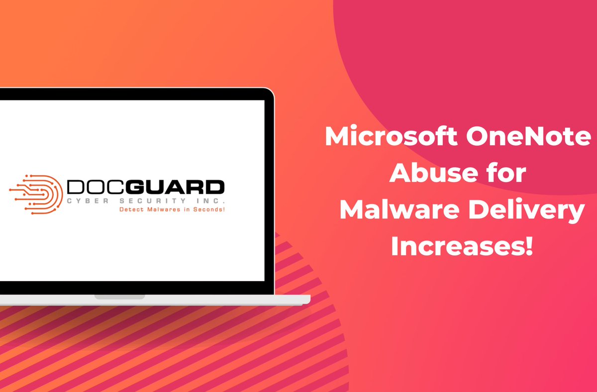 DOCGuard Team released a blog post about how to analyze malicious OneNote documents. 👇 docguard.io/rise-of-onenot… Protect your inbox from trending OneNote threats with DOCGuard 👉 app.docguard.io