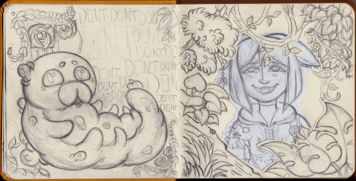 mr_capitan_'s tweet photo. I drew a sketch of little Tignari in my little sketchbook.
I also drew the frame myself :)
I'll probably paint.
And you can also find a grub from the Hollow Knight.

#Genshin_Impact  #tignari https://t.co/eZJq2D7I3d