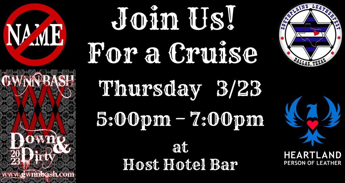 GWNNAustin's tweet photo. GWNN and the GWNN BASH will be hosting a Cruise at @splfdallas  

You can find us at the Host Hotel's Bar.
Look for the Black &amp; Red balloons. https://t.co/aCCtZR06vA