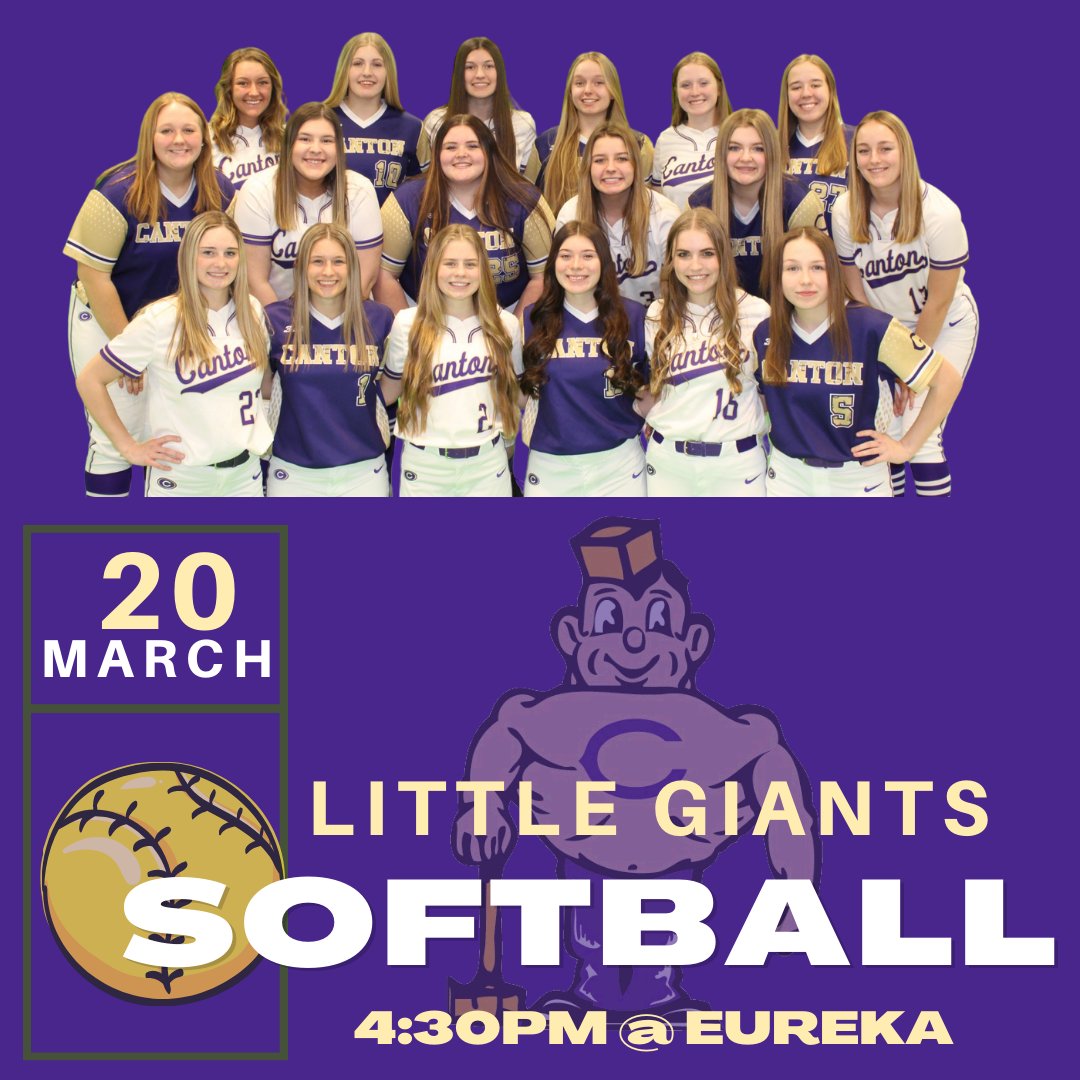 CHS_GiantsSB's tweet photo. Little Giants travel to Eureka today! #CantonLittleGiantsSoftball #playgiant https://t.co/MfmKAR1gli