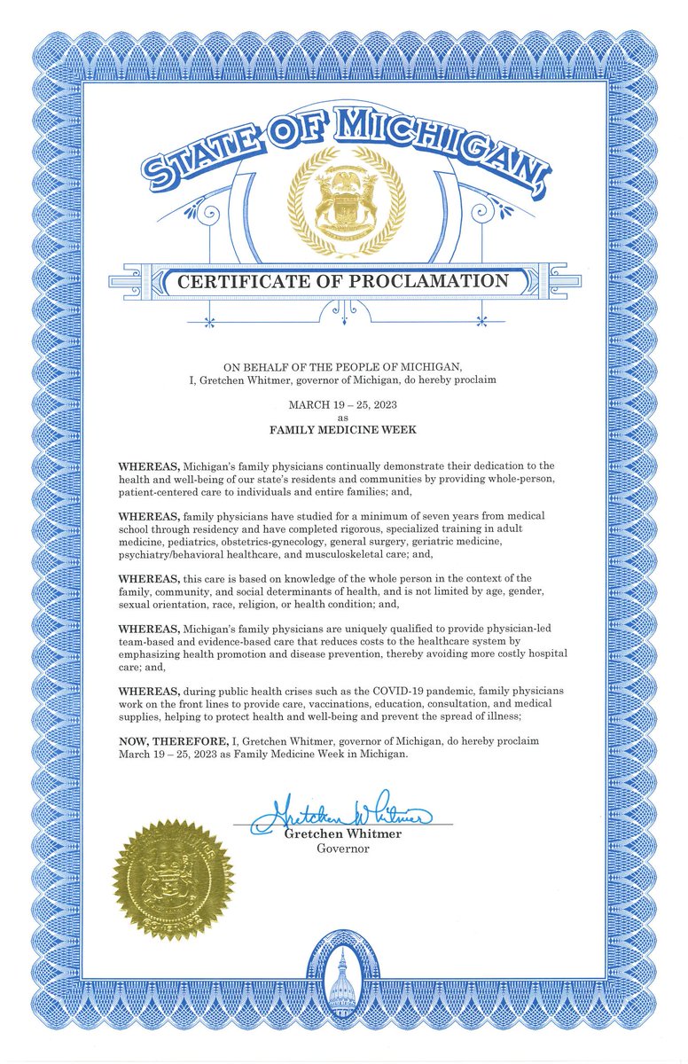 msufamilymed's tweet photo. Today is the start of Family Medicine Week in Michigan! We would like to thank all Family Medicine Doctors for their hard work and dedication to our specialty. #mifamilydocs #makemihealthy #mifammedweek #FamilyMedicineRocks #SpartanMD https://t.co/1d7nHYXGx8