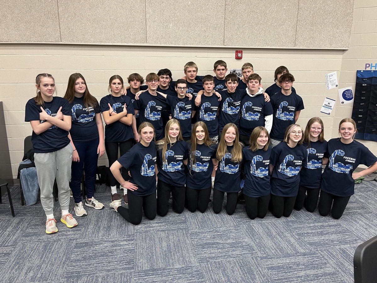 #freemanfalcons freshmen sporting their strengths shirts. #freemanstrengths