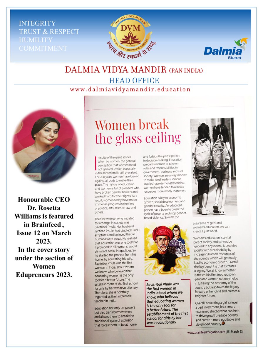 Dalmia Vidya Mandir, Head Office || Featured on Brainfeed March 2023 Edition
#dvm #dalmiavidyamandir #DalmiaBharatGroup #CBSE #HeritageSchools #Sports #activities   #students #teachers 
#EnhancingEducation #ReImaginingEducation #HighSchoolChallenge #dvm #CBSE #DalmiaBharatGroup