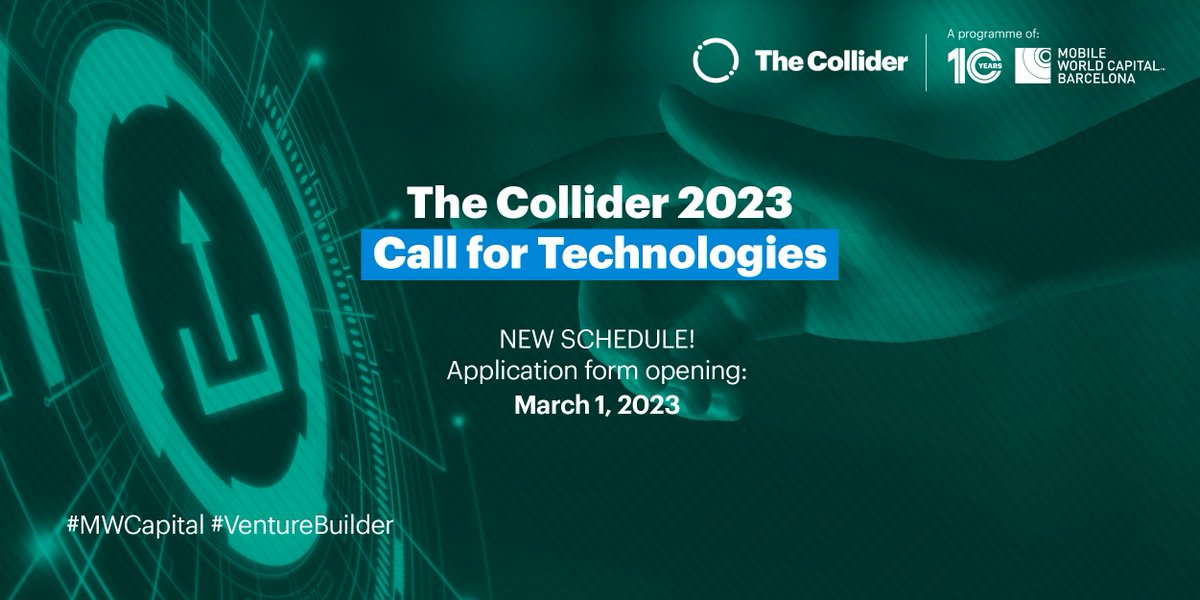 🚀 The Collider #Call4Tech 2023 is open. Do you have questions?  Join next online information session! Ask all the necessary questions and listen to our suggestions to adequately present your scientific-technological project

📌 Wednesday 22 at 10 AM
👉🏻bit.ly/3Jr4rjf