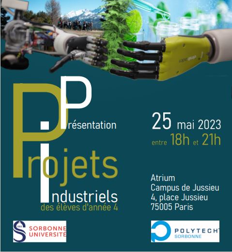 Le 25 mai se tiendra la Présentation des Projets Industriels (#PPI).
Cet événement sera l'occasion de faire découvrir à nos partenaires entreprises, au corps enseignant et administratif, les #projets réalisés par les #élèves d'année 4.