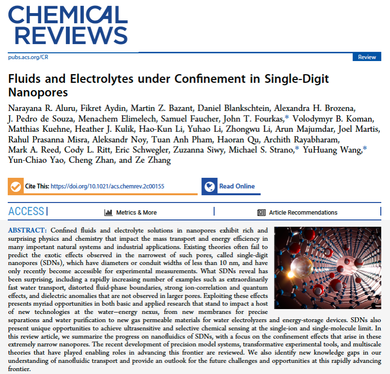 Interested in learning about nanofluidics? Check out our comprehensive review in @ACSChemRev on fluids and electrolytes under confinement 👉 bit.ly/3lkMDOR (1/9)