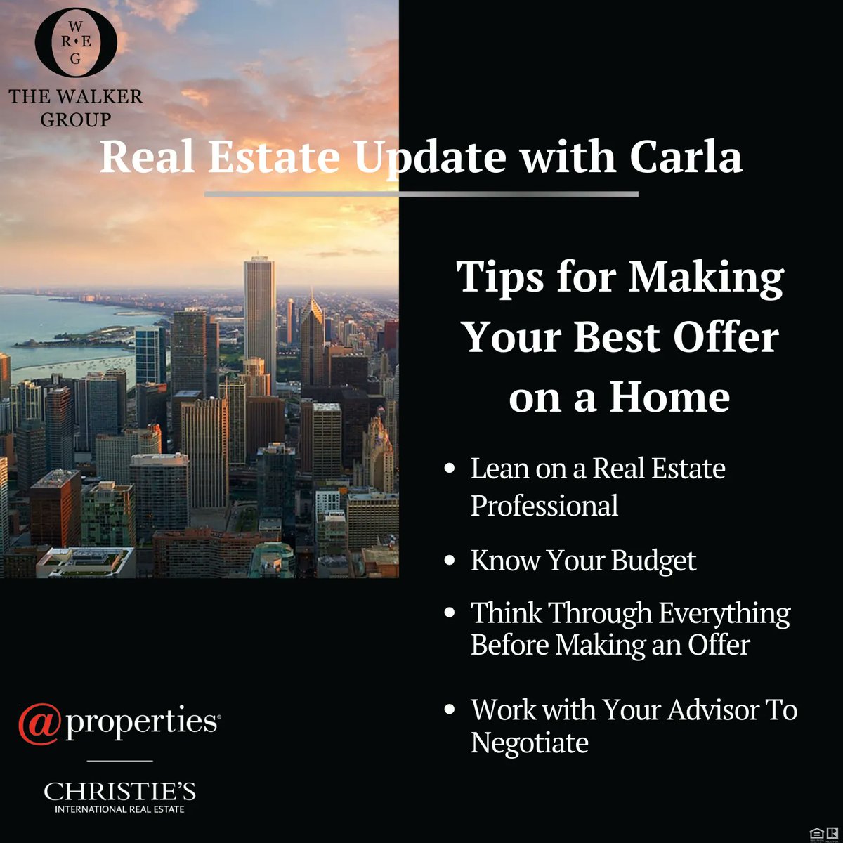 Here's our latest Market Update!

As you search for your dream home, remember these four tips to make your best offer! The final tip is to work with us so that we can make sure you get what you want!

buff.ly/3FiJgi0
#househunting #firsttimehomebuying #chicagorealestate