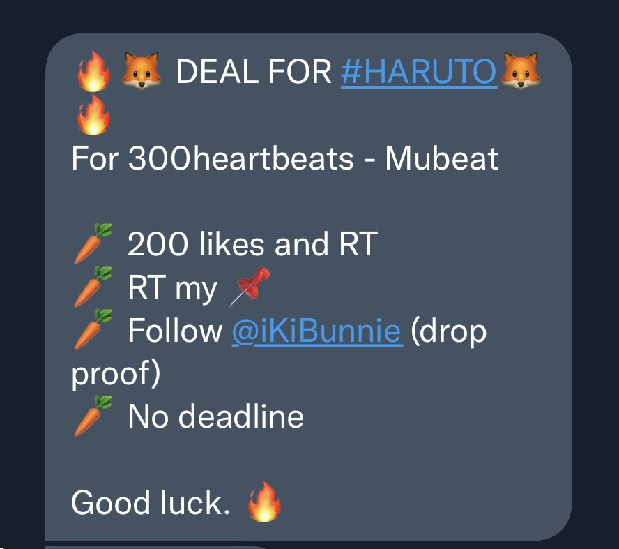 WTNBEH4RUT0's tweet photo. MUBEAT DEAL FOR #HARUTO (300 hbs)
• 200 likes & rt
• follow @iKiBunnie
• rt & like TWEET QRTED BELOW
• drop PROOFS
— ends tmrw, pls help !!
ALL FOR HARUTO #HARUTODEALS
#하루토 @treasuremembers https://t.co/2qxW51vLVx