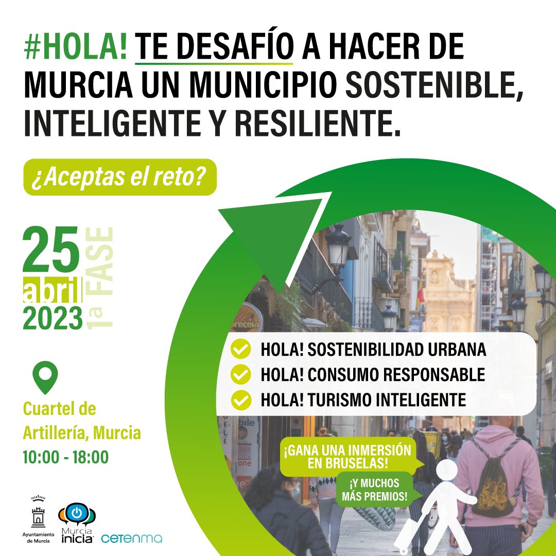 HOLA! DESAFIOS URBANOS CIRCULARES♻️

🌇¿Sueñas con un municipio + inteligente y sostenible?
💡¿Tienes una posible idea para alcanzarlo? 

¡Este es tu programa!👇
cetenma.es/hola-desafios-… 

🏆Queremos premiar tu idea, ¿nos la cuentas?

#hduc #holadesafiosurbanoscirculares