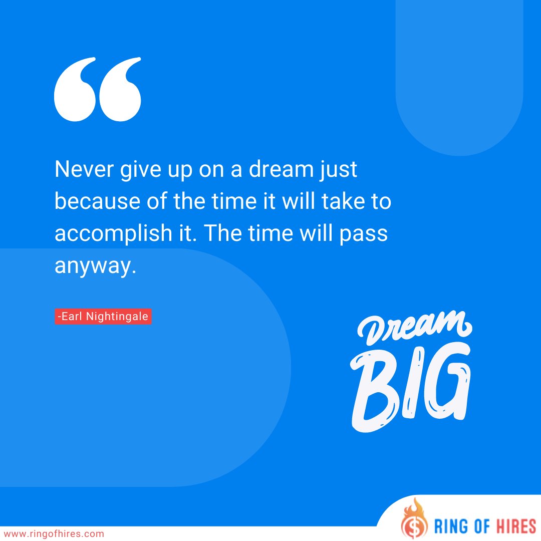 RingofHires's tweet photo. Time is a precious commodity that should never be wasted. When we have a dream or a goal, it's easy to become discouraged by the amount of time and effort it may take to achieve it.
#MondayMorning #quote #quoteoftheday https://t.co/Z5FNe1n6L8