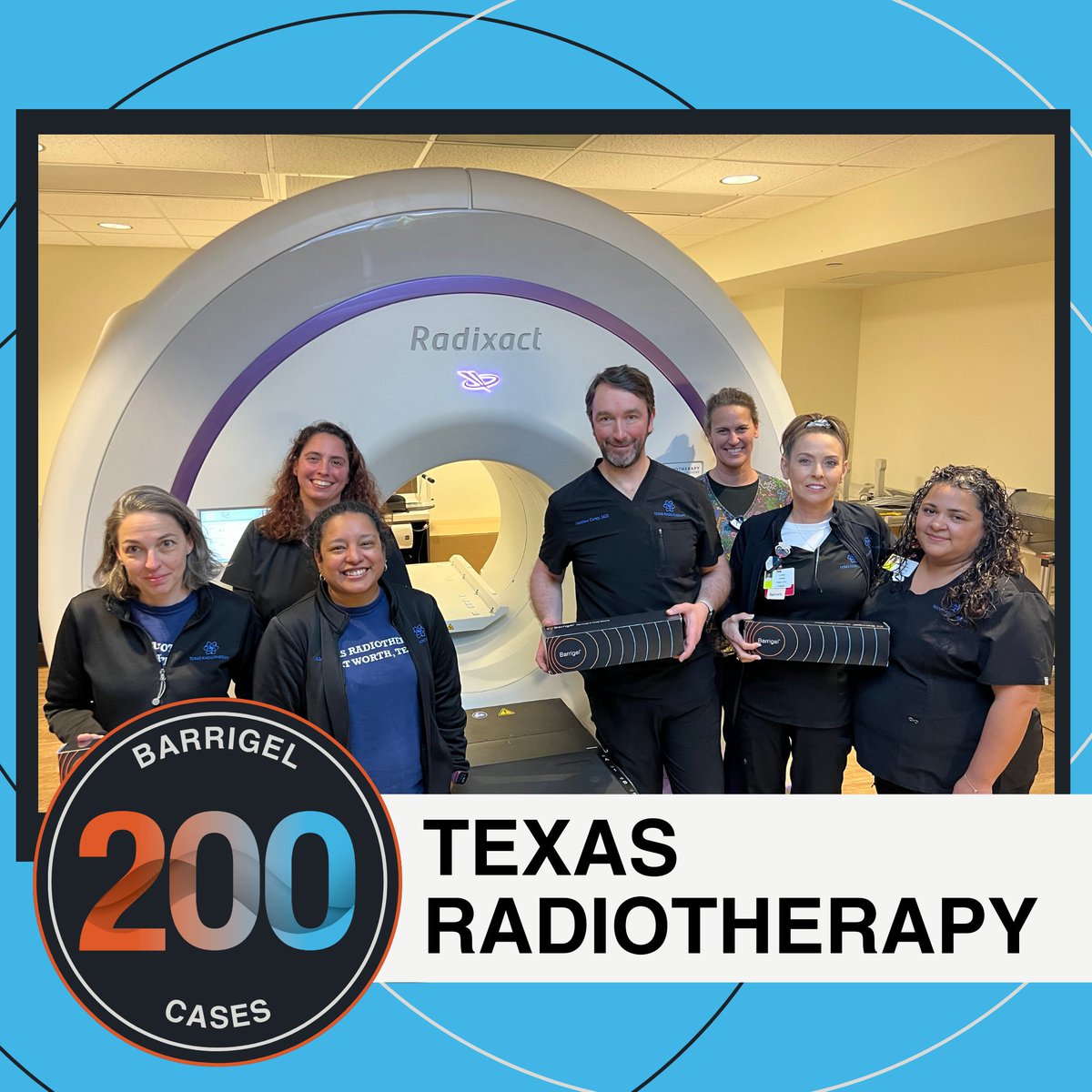 Congratulations to Dr. <a href="/matthewcaveyMD/">Matthew Cavey, MD</a> and the team at Texas Radiotherapy for completing their 200th Barrigel procedure! For more information about Dr. Cavey visit texasradiotherapy.com/about/.