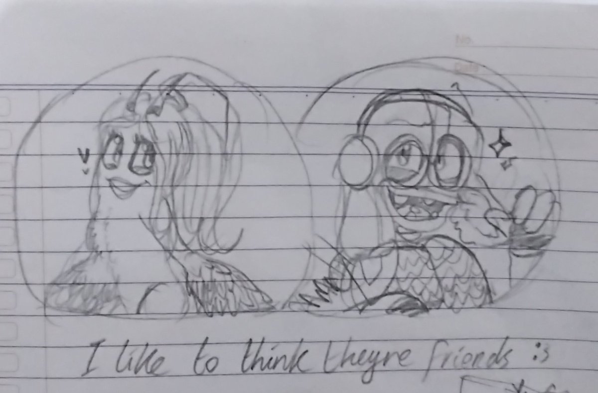 SalwaCreations's tweet photo. Doodles of Parlsona and Air Epic Wubbox together ^u^ 💛💕
Maybe I'll thicken the lines with my pen someday ,,

#mysingingmonsters #MySingingMonstersFanart #MSMFanart #Parlsona #Wubbox #EpicWubbox https://t.co/GUvvYAzgPB