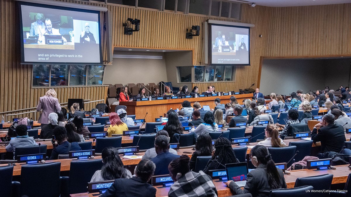 UNWOMEN4Youth's tweet photo. Young people made their voices heard at the #CSW67 Interactive dialogue with youth representatives on meaningful participation and accessibility in the digital age.
These young leaders pave the way for a brighter, more inclusive future.
#Youth4CSW #GenerationEquality https://t.co/vYN9lrxyNz