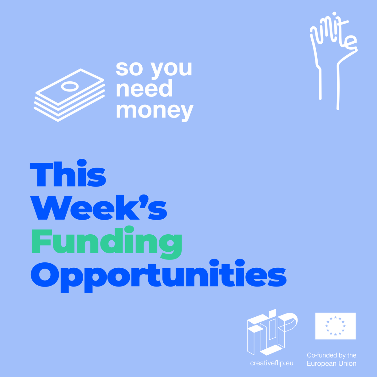 Every week #CreativesUnite collects a selection of 🔥funding opportunities for #cultural & #creative professionals!

Follow us and make sure you don't miss out!

Check out this week's selection👇

#funding #CCS #CCI