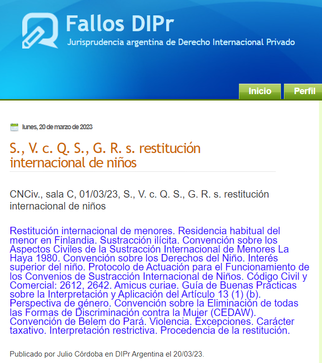 DIPrArgentina's tweet photo. CNCiv ordena la restitución de una menor a Finlandia. No se probó excepción de grave riesgo. Qué opinan de la intervencion de cancillería como amicus curiae? que alguien le enseñe el concepto de residencia habitual! #DIPrArgentina #FallosDIPr #RestitucionInternacional https://t.co/Xvm6py9g51