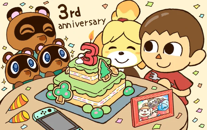 「あつ森」3周年おめでとう!!!
#あつ森3周年 