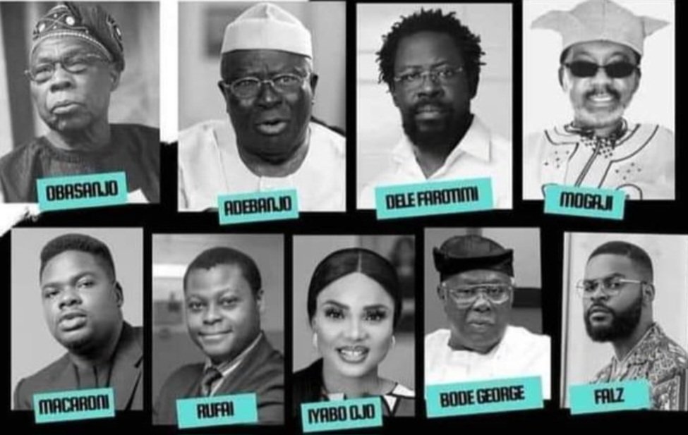 Some of the exempted heroes of Yorubaland who stood for justice... 👇🏽👇🏽👇🏽 including @falzthebahdguy @dj_switchaholic @BOGbadams and some more...

Peter Obi Alex Otti Falz #ElectionResults #INECElectionResult Igbo Yoruba Chimaroke Nnamani Rinu Abia Senate President Hope Uzodimma