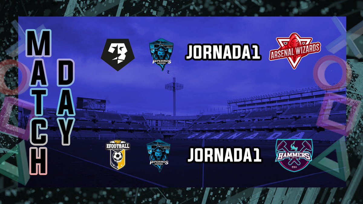 ⚽️MATCHDAY⚽️

🏆 | J1 @PLGeFootBall
🆚 | <a href="/Hammers_United/">Hammers United</a> 
⌚ | 22:40

🏆 | J1 <a href="/VFOspain/">VFO España</a> 
🆚 | <a href="/ARSENALWIZARDS/">ARSENAL WIZARDS</a> 
⌚ | 23:20

🎙️ Retransmitimos los partidos en:
youtube.com/@piperinosgami…

⚔️🛡️ #bluelions #rugidonazari #GoPiperinos