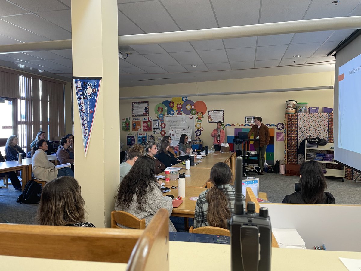 HowellTwpAdelph's tweet photo. Staff participates in a training on Best Practices for behavioral interventions and classroom management. Thank you Ms. Rubin and Mr. G for your support. #HTPSHowellLeads https://t.co/aZJv6Wwuuz