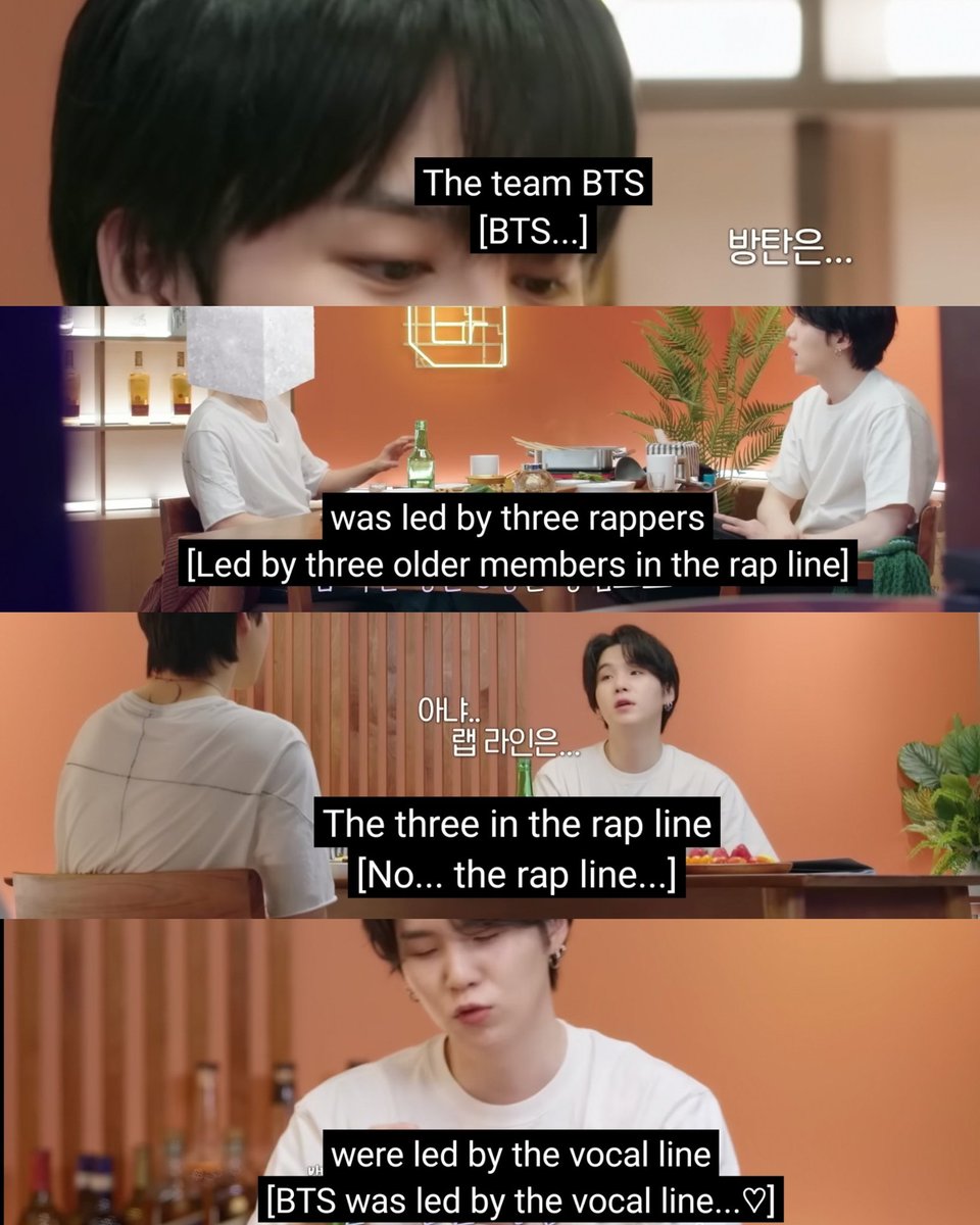 taebokkiii's tweet photo. Jimin: Bts was led by three rappers-
Yoongi: NO! Three rapline were led by the vocal line ♡ https://t.co/AqBWDxidA9
