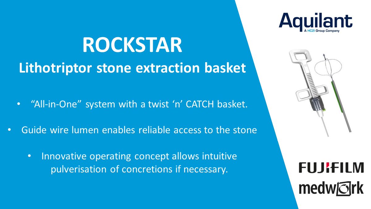 AquilantGI's tweet photo. 👀Take a look at the FujiFilm #Rockstar stone extraction basket
➡️All-in-one system is ideally equipped for removing #gallstones
➡️Guide wire lumen enables reliable stone access
➡️Concretions can be pulverised if necessary
#GItwitter #lithotripsy #LiverTwitter #stoneremoval #ERCP https://t.co/Ulo2XvEVYX