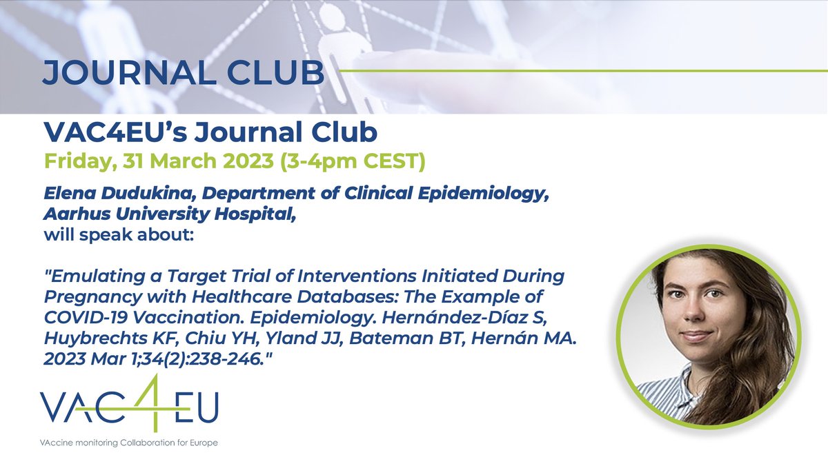 New VAC4EU Journal Club on 31 March, 3-4pm CET, with Elena Dudukina.

Info &amp; registration -&gt; bit.ly/3n9ui7B