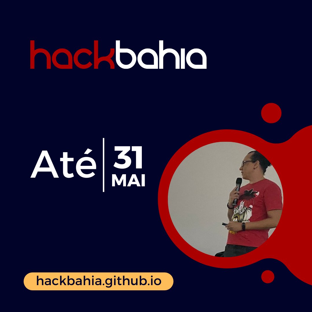 hackbahia's tweet photo. Olá, galera!

As inscrições para o Call For Papers do HackBahia 2023 estão abertas. Envie sua proposta, até o dia 31 de maio, por meio do formulário de inscrição (link a seguir).

https://t.co/TQqa02g6GH https://t.co/CCIiZXhWb0